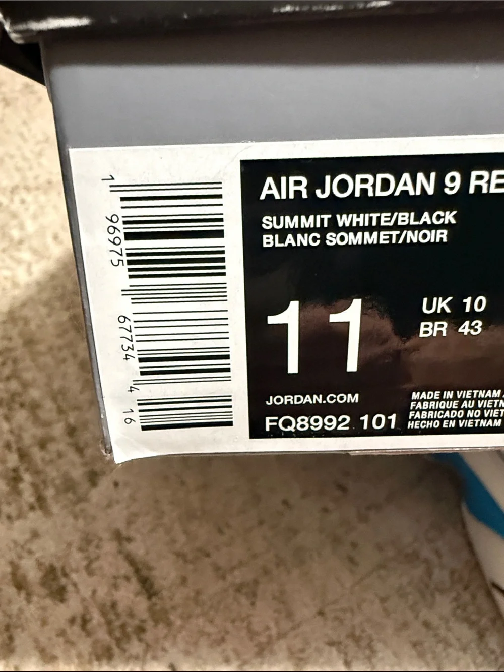 Air Jordan 9 Retro Powder Blue 2024 Size 11 New with Box